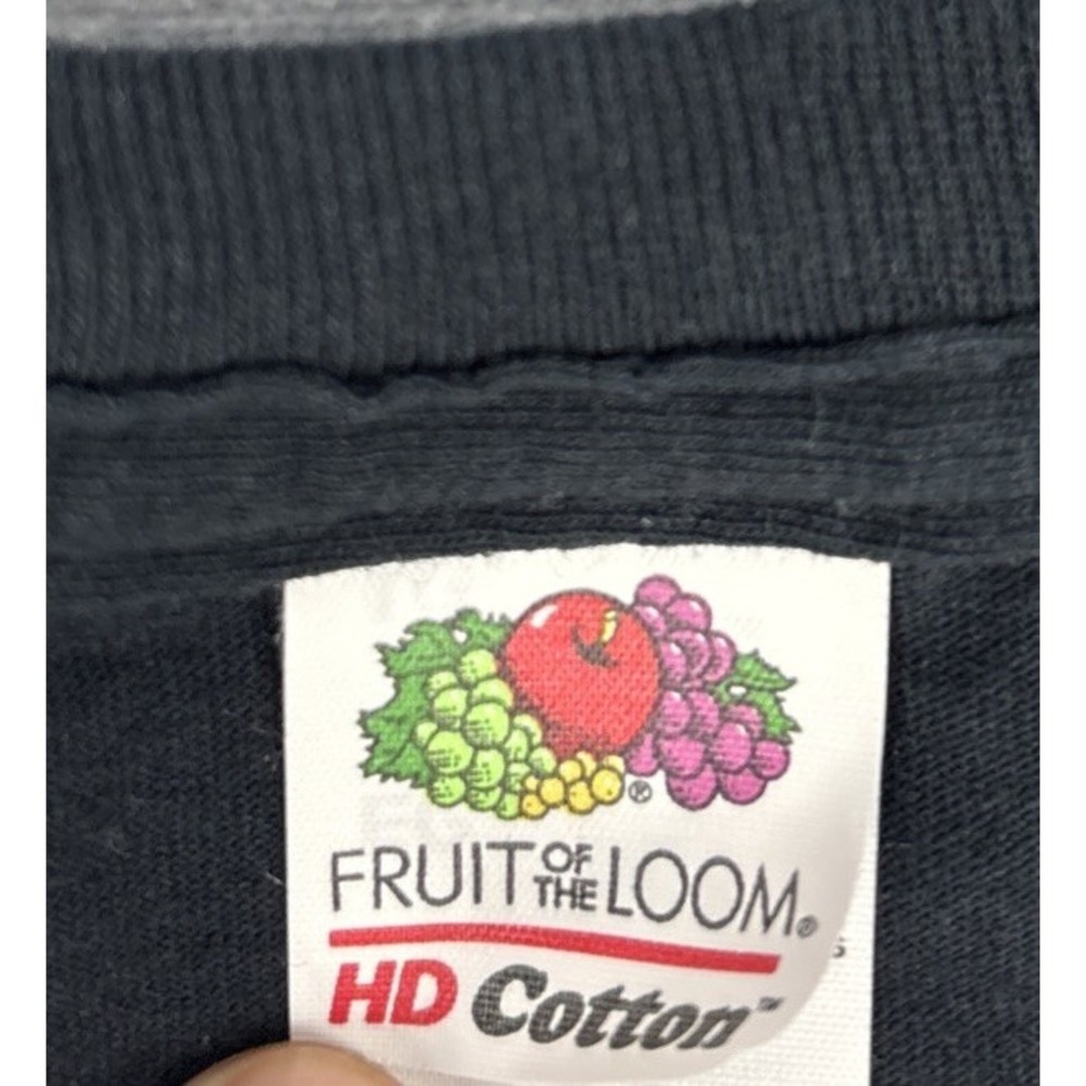 Fruit of the Loom HD Cotton T-Shirt XL Black Santa Rock Sleighin Crew Neck - Picture 4 of 7